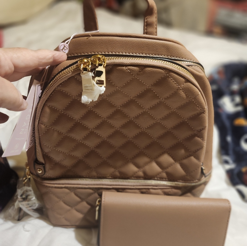 Quilted Mauve Backpack